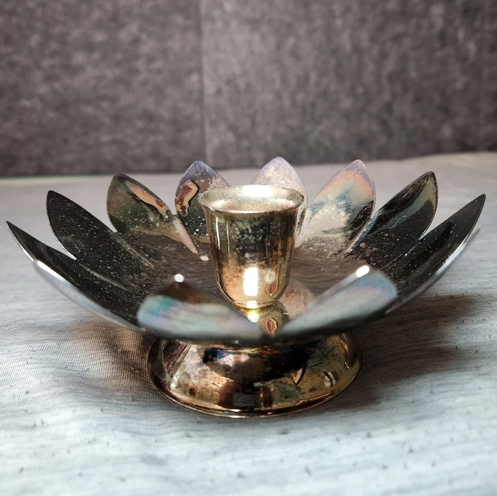 Reed & Barton World's Finest Silver Plated Candle‎ Holder 2x5
